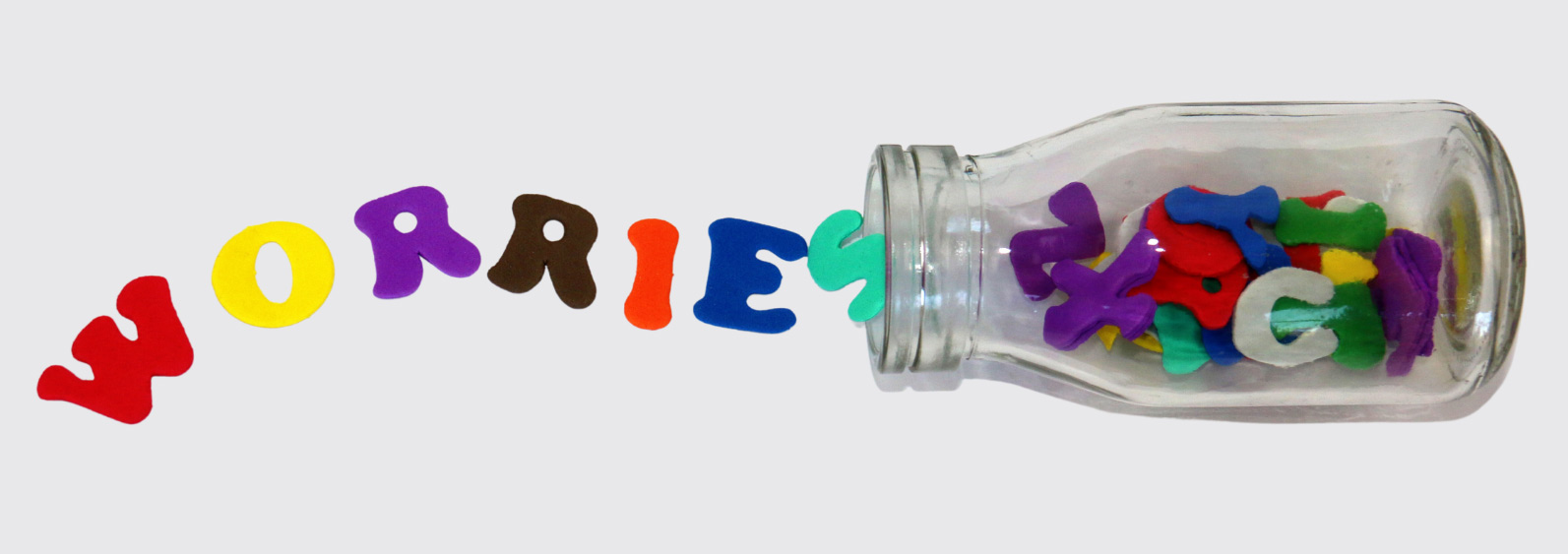 A worries jar used to hold written worries